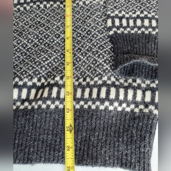 VTG 100% Wool SZ Med 1/4 Zip Nordic Winter Snowflake Ski Y2K Squaw Valley - Picture 11 of 16